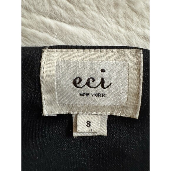 Eci New York Black Sleeveless Blouse Babydoll Y2K Style Lined Size 8 - Picture 5 of 9